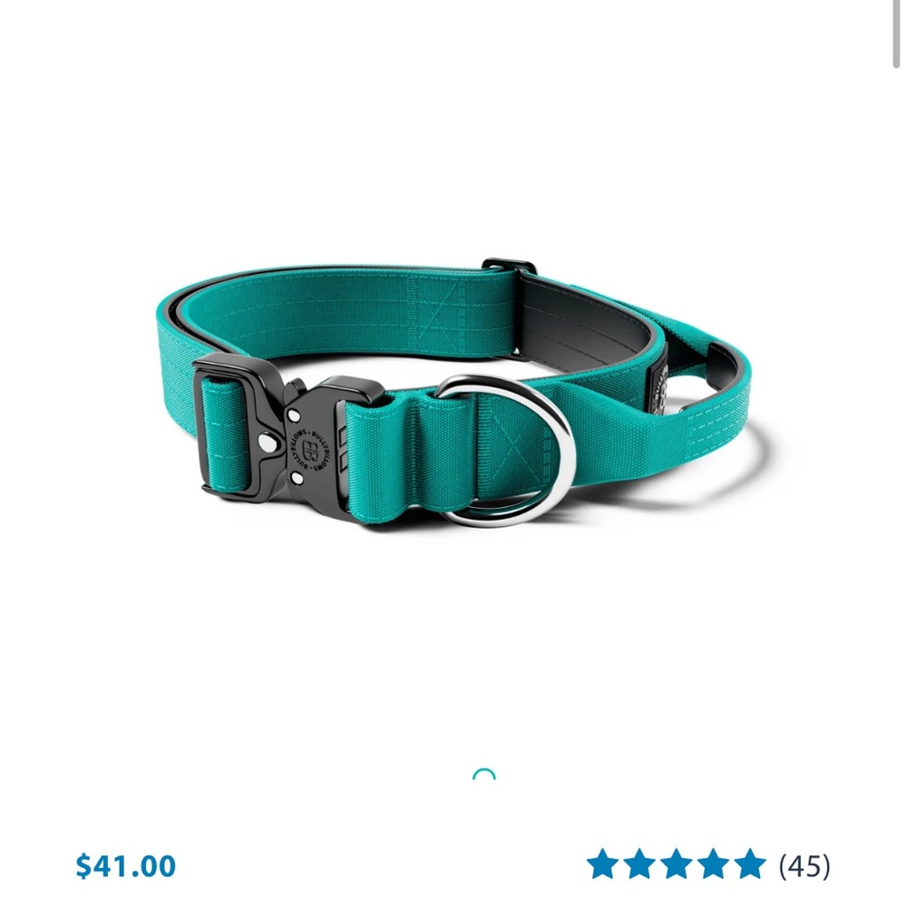 4cm Combat® Collar | With Handle & Rated Clip - Turquoise v2.0
